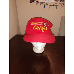 Vintage 90s Kansas City Chiefs Snapback Hat Annco Script